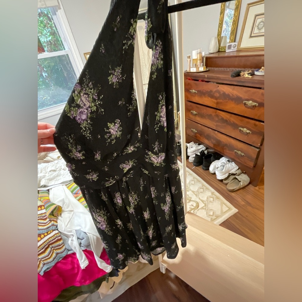 Adorable Black Halter Dress-XXL